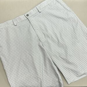 PGA Tour Golf Shorts Gray White Mens Size 38